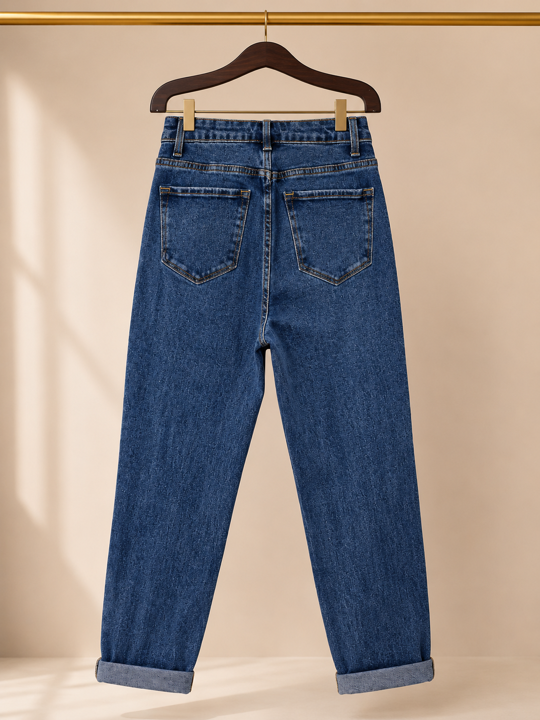 🔑 Fashion Nova NWT Heavily Distressed High-Rise Boyfriend Jeans - Medium Wash (1)