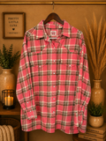 Levi's Dylan Oversized Western Pearl Snap Flannel Plaid Shirt Medium