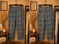 Ava & Grace Textured Crosshatch Pull-On Trousers - Size 10