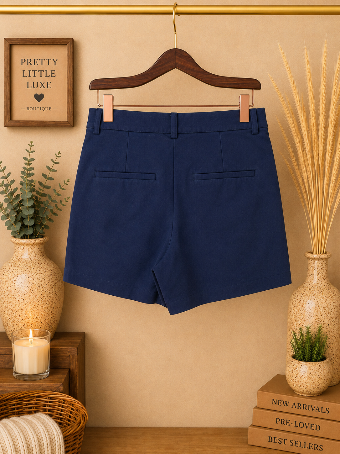 Lilly Pulitzer Navy Blue Callahan Chino Shorts -Size 0 Tailored Summer