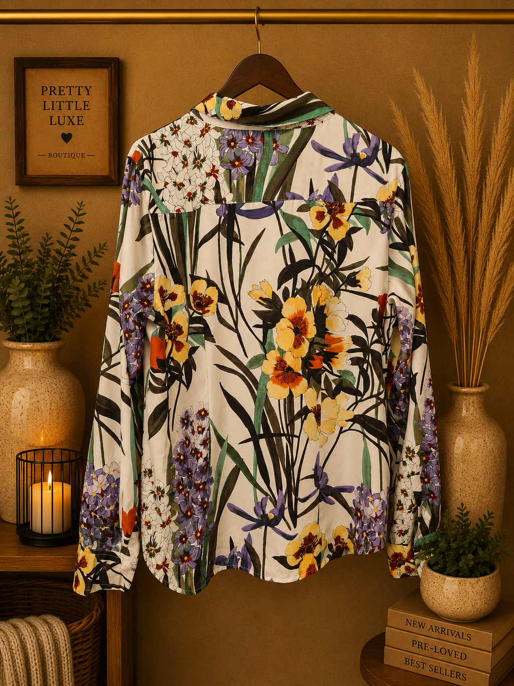 Tommy Hilfiger Botanical Floral Button-Down Resort Blouse - Size XL
