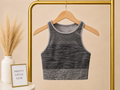NWOT Lululemon Balance & Resist Seamless Crop Tank Top in Gray Space Dye – Size XS (4)