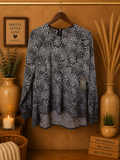 Vince Camuto NWT Leopard Ombre High-Low Blouse Grey Size S -