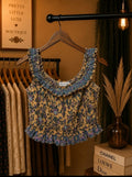 Sea Lust Boho Floral Smocked Off Shoulder Crop Top- Small