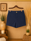 Lilly Pulitzer Navy Blue Callahan Chino Shorts -Size 0 Tailored Summer