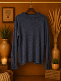 Violet & Roses Night Sky Glittery Mock Neck Sweater - XL