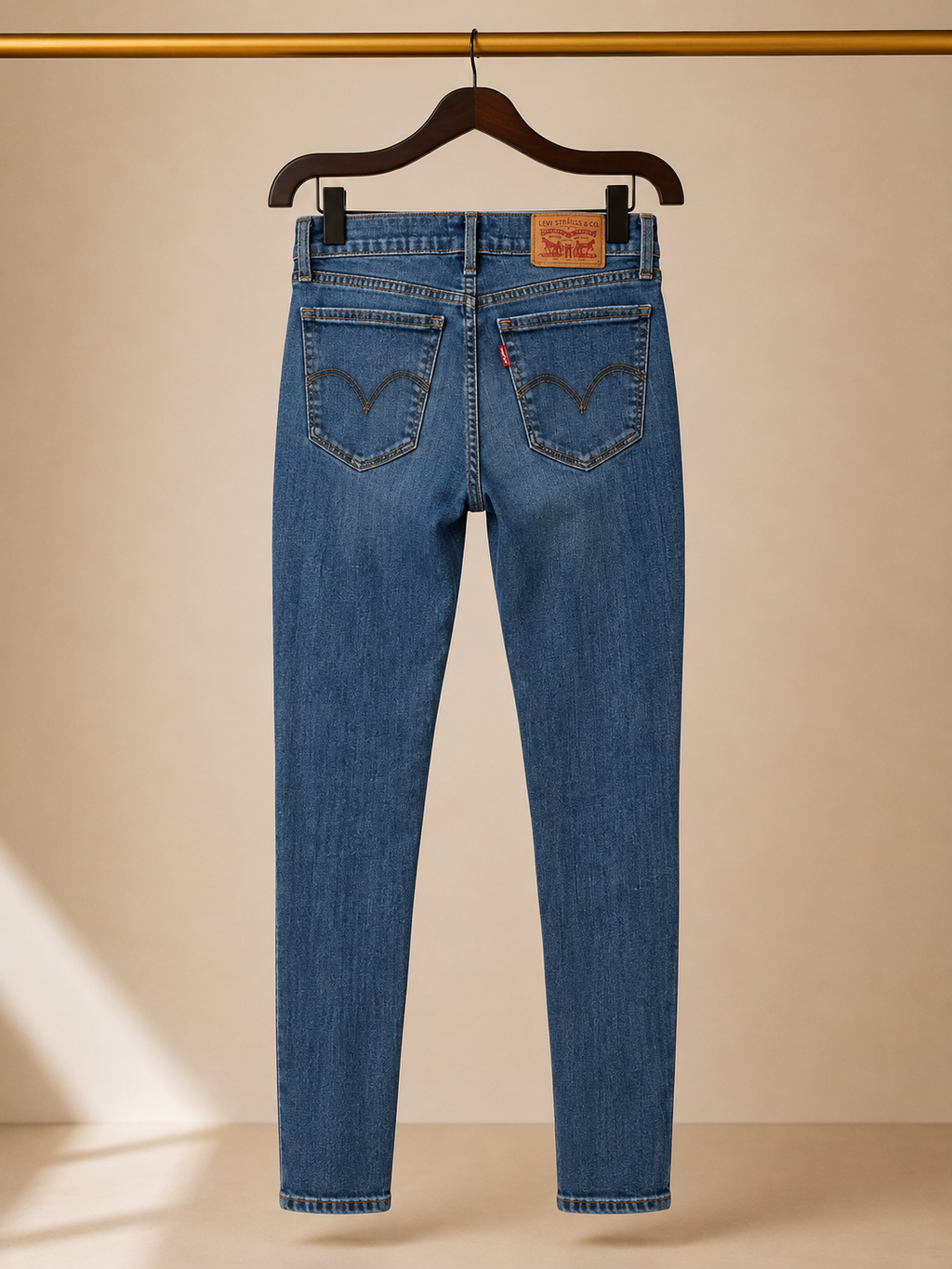 Levi's 710 Super Skinny Mid-Rise Jeans - Medium Wash Indigo- (24)