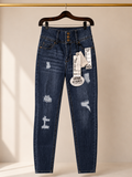 Blue Spice NWT Butt-Lifter 3-Button High-Waist Skinny Jeans - Dark Wash (1)