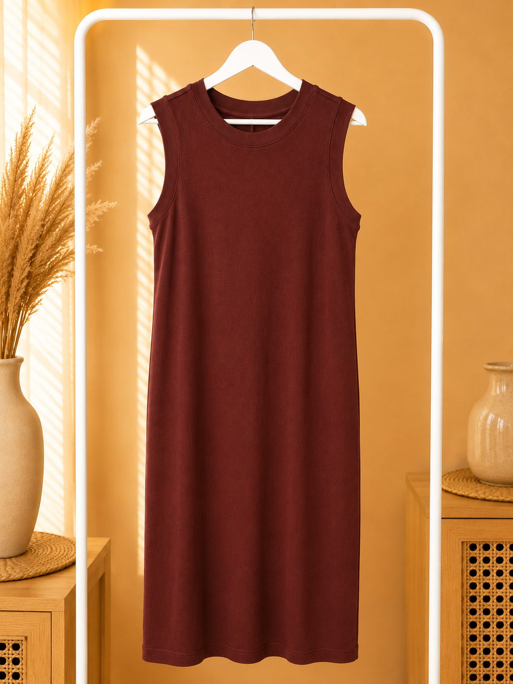 A New Day Burgundy Sleeveless Shift Dress Size Large