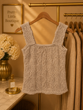 Beige Stretch Tank Small