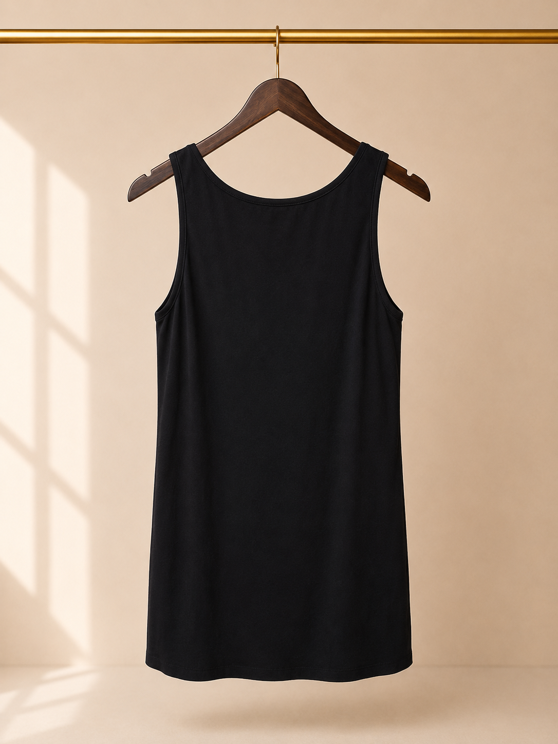 Soho Lady Gold Studded Embellished Scoop Neck Tank Top Black -L/XL