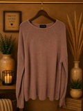 Premise Terracotta Knit Sweater Oversized Slouchy Long Sleeve Top- Size XL