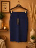 BCBGMAXAZRIA Alexa Icon Bandage Pencil Skirt in Navy - Size Small (NWT)
