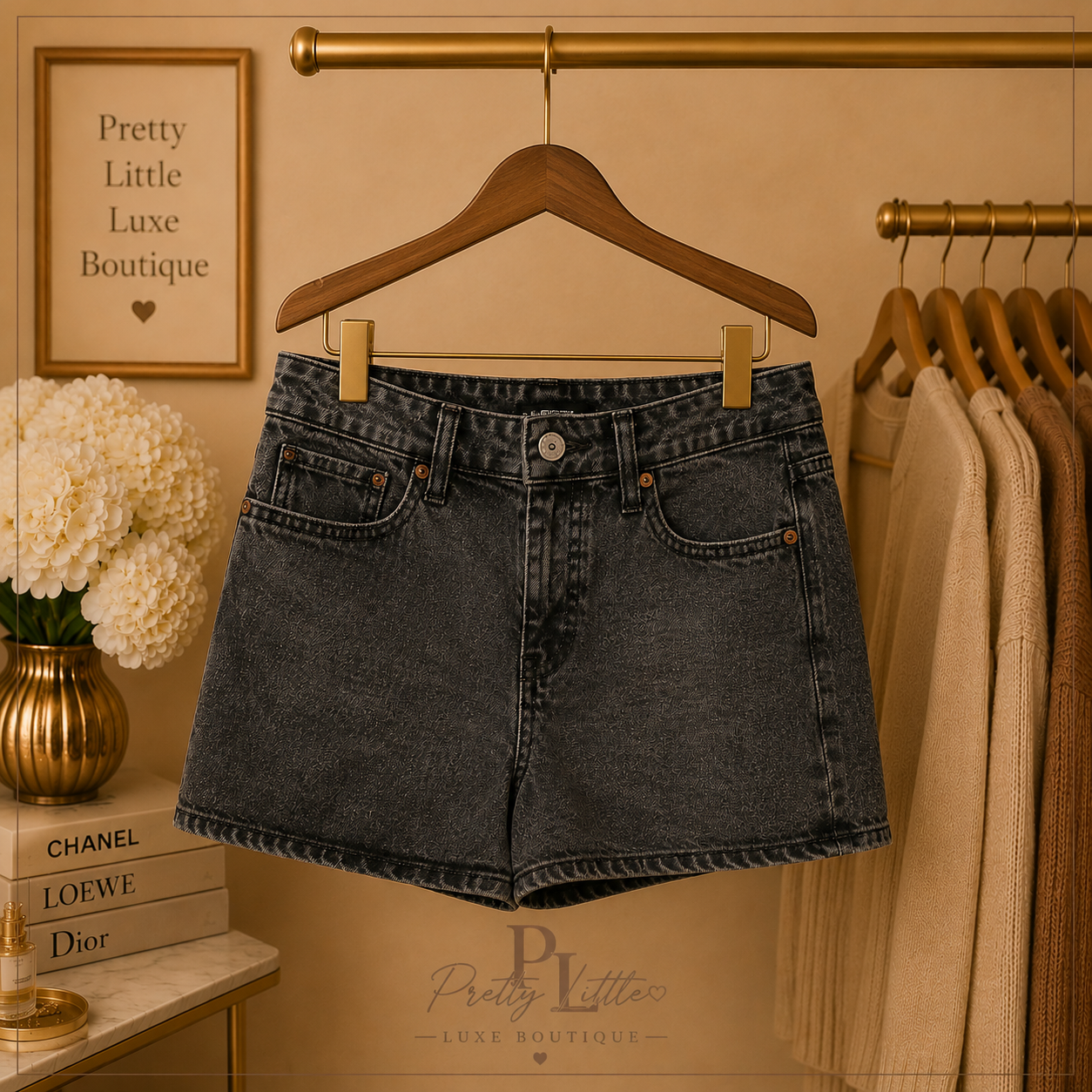 Old Navy Black Denim Shorts 2