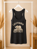 City Wear California Republic Graphic Racerback Tank Top- S